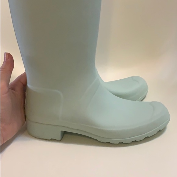 Hunter boots tall pale mint sz 9 - Picture 5 of 6